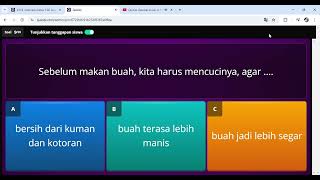 Saol Quizziz Mode Kertas UH B  Indonesia Bab 3 Awas Kuman! Kelas 1 SD Kepma