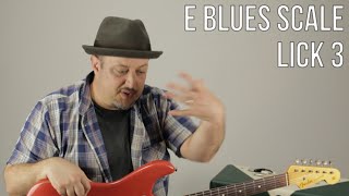 E Blues Scale Guitar Lesson - Lick 3 - Blues Rock Soloing by Marty Schwartz
