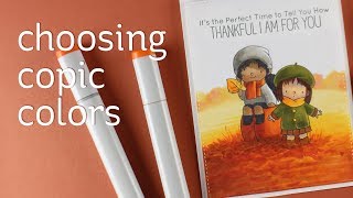 Choosing Copic Colors: MFT Fall Friends