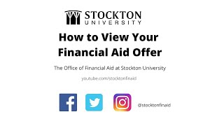 How to View Your Financial Aid Offer