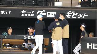 20230701【金子千尋】試合前のオリックスベンチに顔を出す