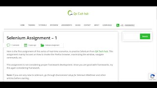 Selenium Assignment - 1 | Basic Selenium Commands | Learn by doing | Selenium Automation Testing