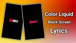 Inshot Black Screen Lyrics Video Editing | Color Liquid Lyrics Video Inshot App