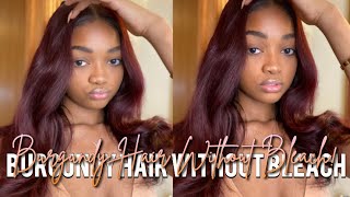 WIG TRANSFORMATION • Going From 1b to 99j (Burgundy/Red/Magenta/Whatever this is) WITHOUT BLEACH!