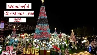 POHON NATAL RAKSASA KEMBALI HADIR -  GEMERLAP LAMPU MENGHIASI CHRISTMAS TREE HONG HONG 2023