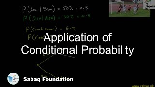 Application of Conditional Probability, Statistics Lecture | Sabaq.pk