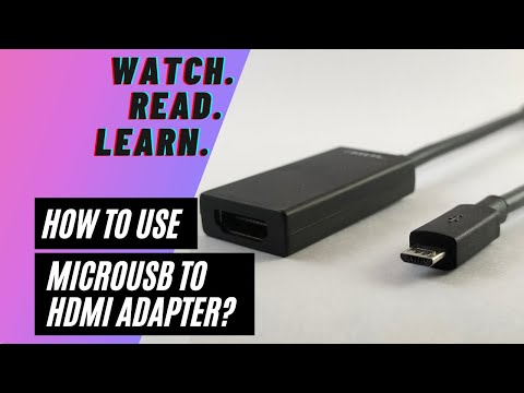 What is a Micro USB to HDMI adapter used for?