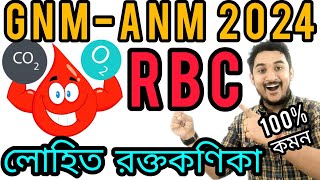 GNM-ANM 2024|লোহিত রক্তকণিকা(#BLOOD ) প্রতিবছর এই অধ্যায়ের ১টি প্রশ্ন থাকে🔥#wbjee #nursing #anmgnm