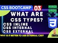 #3 What is Internal, external, and inline CSS? | CSS First Program | skillsepisode #csscourse
