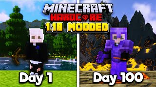 I Survived 100 Days in 1.18 MODDED Hardcore Minecraft... Here's What Happened!