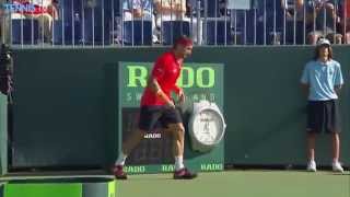 David Ferrer Hits Hot Shot On The Run