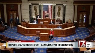 Republicans block 25th Amendment resolution