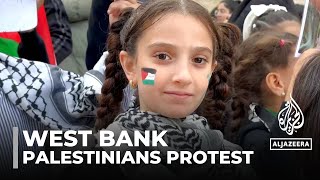 Occupied West Bank protests in support of Gaza