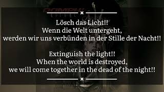 Oomph!- Der Stille der Nacht lyrics with English translation