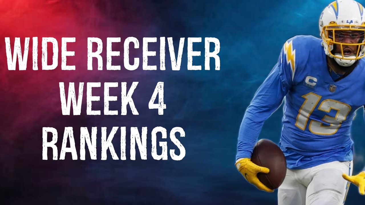 Top 36 Wide Receiver Rankings Week 4 Fantasy Football - YouTube