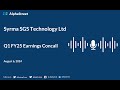 Syrma SGS Technology Ltd Q1 FY2024-25 Earnings Conference Call