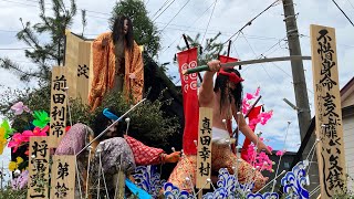 令和4年度土崎港曳山祭り　穀保町へ向かう将軍野2区の曳山 2022年7月21日