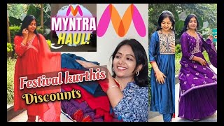 Myntra Festive Kurtis on huge discount (50% to 80%) || by arunakrithi