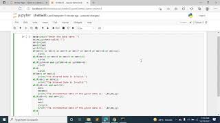 Python Program for date validation and to incremented date