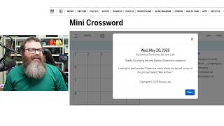 A free mini crossword! | Boston Globe Mini Crossword (May 20, 2026)