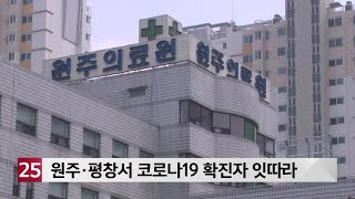 원주·평창서 코로나19 확진자 잇따라