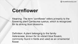 Cornflower Meaning