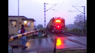 Gede Sealdah Local - 31920 Train Crossing Gates Going Up Near Tungi