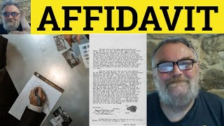 🔵 Affidavit Meaning- Affidavit Defined - Affidavit Examples - Legal English - Affidavit