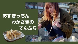 【デイキャン】揚げたて天ぷらお外で食べるよ！【釣り】【料理】【アウトドア】