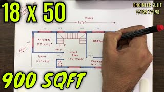 New Modern 18x50 House Plan With Vastu 18 By 50 Ka Behtarin Naksha 900sqft 18 50 House Design
