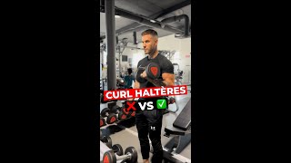 BICEPS CURL HALTÈRES ❌ VS ✅