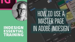 How to use a Master Page in Adobe InDesign - InDesign Essential Training [28/76]