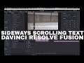 Long Scrolling Text in Davinci Resolve Fusion 15