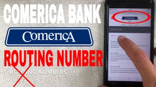 ✅ Comerica Bank ABA Routing Number - Where Is It? 🔴