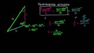 Obliczanie boku trójkąta za pomocą twierdzenia sinusów