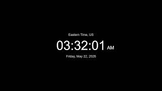 🔴 LIVE | Clock / Current time in Eastern, US / what time is it now