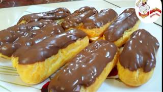 #x202b;الكلير او (عجينة الشو ) بحشوة الكاسترد طعم رااااائع#x202c;lrm;