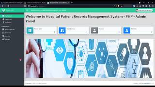 Hospital's Patient Records Management System in PHP DEMO