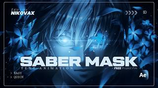 Nikovax Style Saber Mask Text Animation Tutorial | Free PF