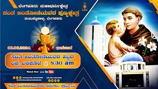 09.06.2024 | ಸಂತ ಅಂತೋಣಿಯವರ ಹಬ್ಬದ ದಿವ್ಯ ಬಲಿಪೂಜೆ | ಸಂತ ಅಂತೋಣಿಯವರ ಪುಣ್ಯಕ್ಷೇತ್ರ | ತಂಬುಚೆಟ್ಟಿಪಾಳ್ಯ