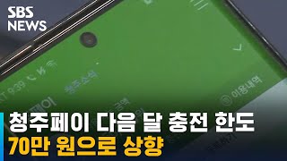 청주페이 다음 달 충전 한도 70만 원으로 상향 / SBS