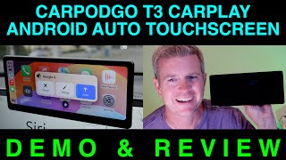 CarpodGo T3 Portable Display Carplay \u0026 Android Auto for Tesla or ANY Car Demo Review