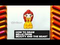 How to Draw Disney Princess Belle from Beauty and the Beast | Easy Drawing