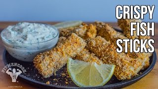 Healthy Comfort Food Crispy Fish Sticks / Palitos de Pescado Crujientes