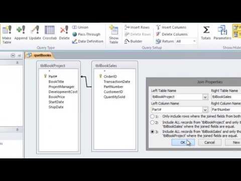 Linking Tables in Microsoft Access Queries Linking Tables in Microsoft Access Queries