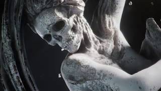 Stone statue of the skull by unreal engine test