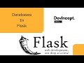 Databases in Flask | Flask Tutorial - 4 | DevIncept