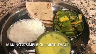 Simple Gujurati Vegetarian Thali