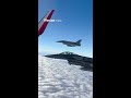 f 16 fighter jets escort qatar bound poland world cup football team