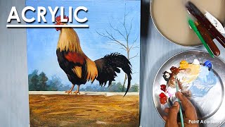 Acrylic Painting : How to Paint A Rooster/Cock